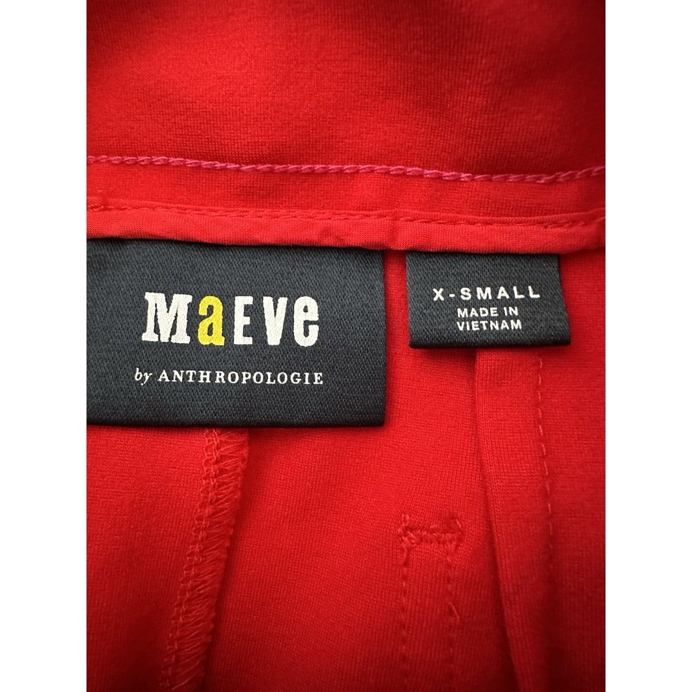Anthropologie Maeve The Colette Skirt Women's XS Red Patch‎ Pockets Holiday - Picture 4 of 10